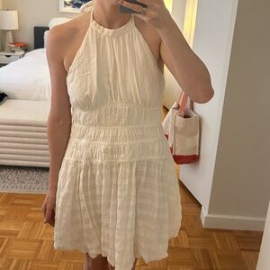 Jonathan Simkhai white halter dress